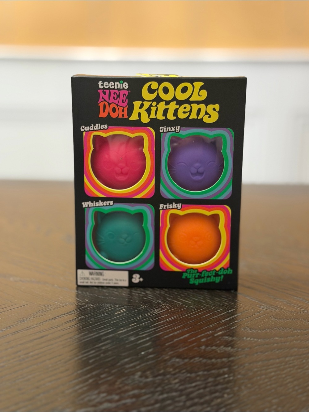 Teenie NeeDoh Cool Kittens Cats 4 Pack Squishy Fidget Toy
